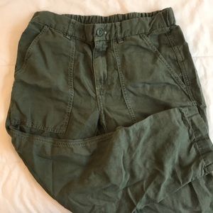 J. Crew Green Linen Pants